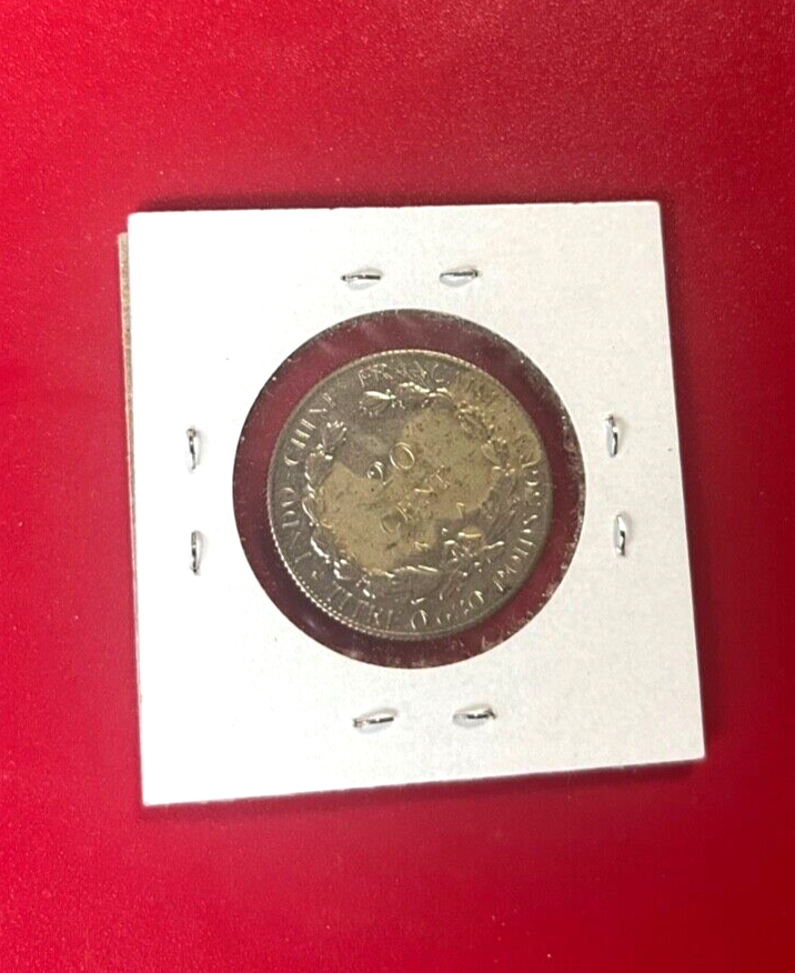 1930 FRENCH INDO-CHINA Silver 20 Cent Coin - Nice World Coin