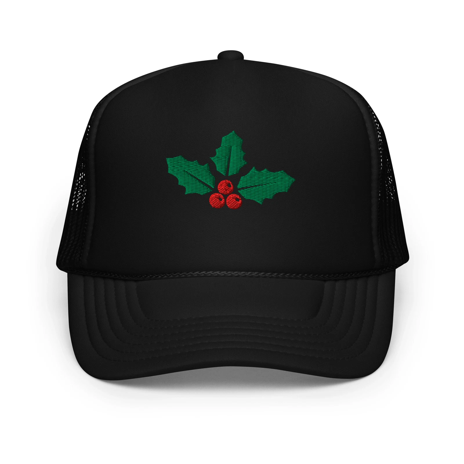 Mistletoe Embroidered Foam Trucker Hat