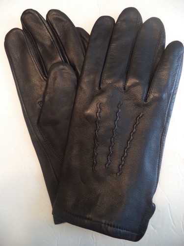 Men's Deluxe Genuine Leather Driving Gloves,Black $54 - 第 1/4 張圖片
