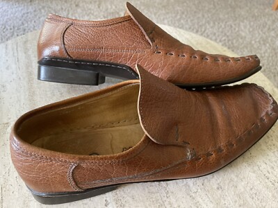 Aldo Mens Slip On Dress Shoes 11 US Size  44 EU Brown Driving Loafer | eBay