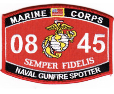 4.5" MARINE CORPS MOS 0845 NAVAL GUNFIRE SPOTTER EGA EMBROIDERED PATCH