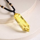 Natural Yellow Crystal Gemstone Citrine Pendant Healing Women Men Necklace Gift