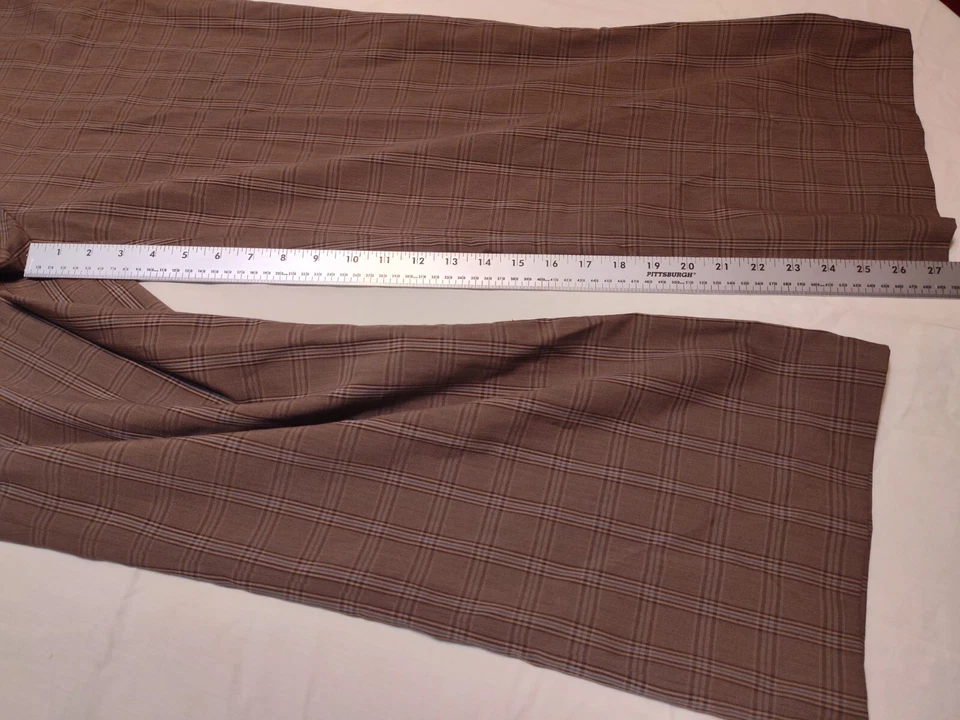 Chadwicks 棕色格子木乃伊控制。 女式阔腿裙/休闲裙 12 码 — 第 4/4 张图片