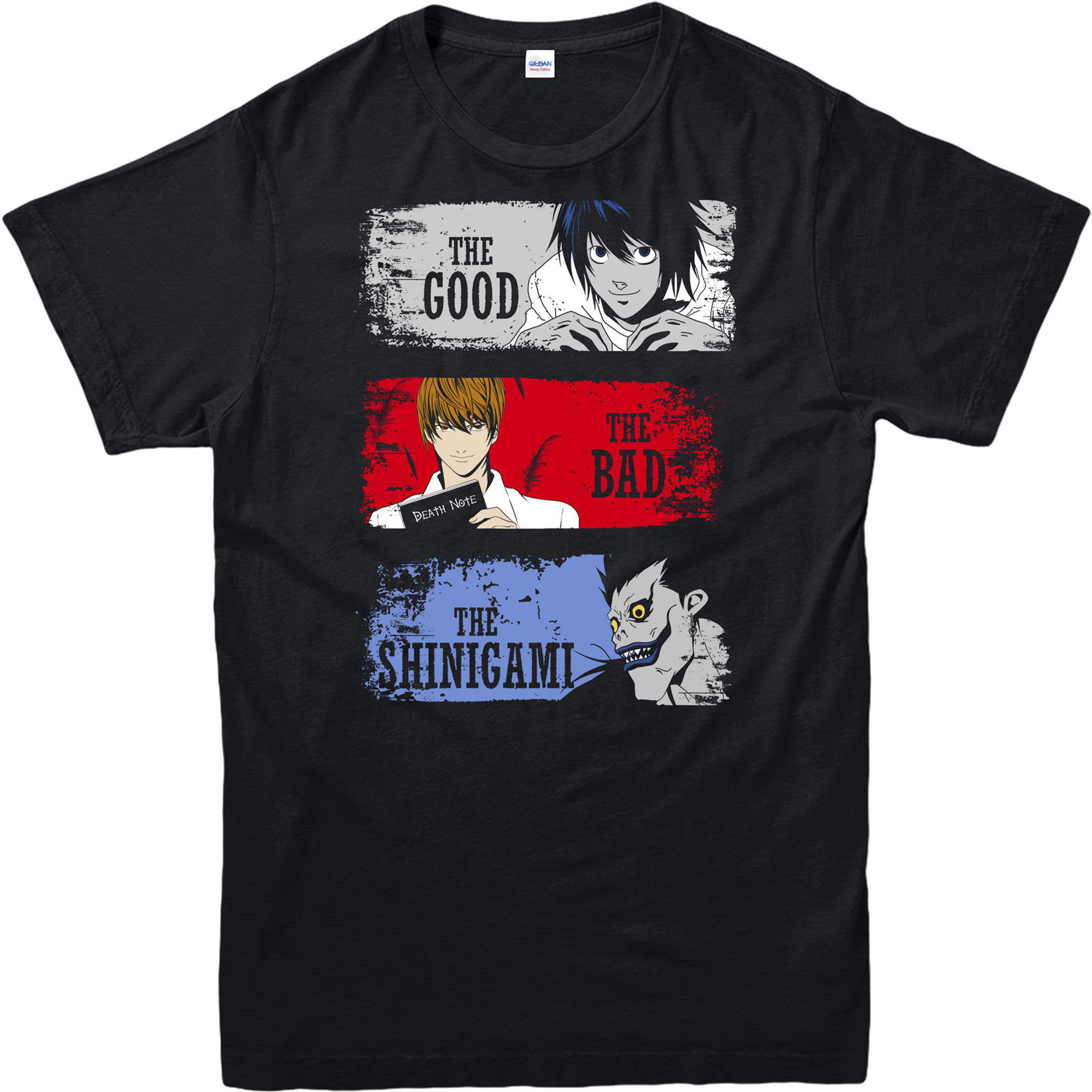 Death Note T Shirt The Good The Bad The Shinigami Anime Manga Adult 