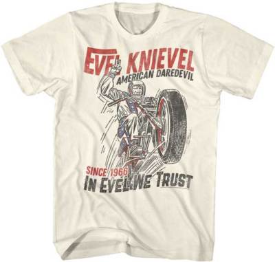 Evel Knievel Motorcycle Daredevil American Legend 1966 Adult T Shirt