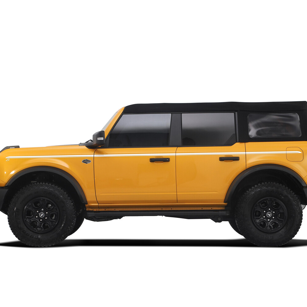 Matte Black Upper Door Line Stripes Decal For Ford Bronco 4-Door 2021-2023 (2 Pieces) 2 thumbnail image