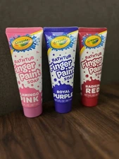Crayola Bathtub Finger Paint Soap Flamingo Pink Royal Purple Radical Red New