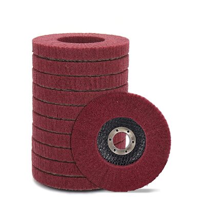 10x 4.5'' Nylon Flap Wheels Polishing Buffing Pad Grinding Disc for Grinder 115mm