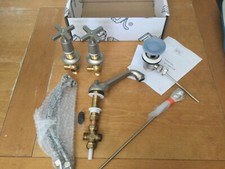 LEFROY BROOKS 3 HOLE BASIN MIXER IN SATIN  BNIB WITH PUW