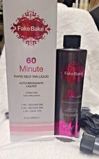 Fake Bake 60 Minutes Self Tanning Liquid 950ml Application Glove 8fl oz NEW