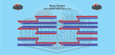 Red Purple Blue Semi Stripe Graphic 1:64 Scale | eBay