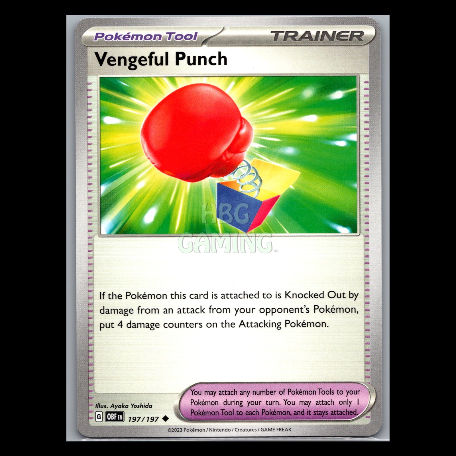 Obsidian Flames - Vengeful Punch 197/197 - Pokemon Card