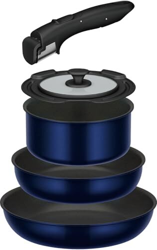 New Thermos Durable Series KSE-5A DPBL 5-Piece Frying Pan Set EA Gas Fire