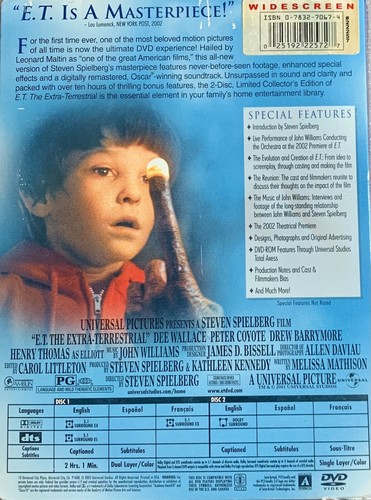 E.T. The Extra-Terrestrial (DVD, 2002, 2-Disc Set, 20th Anniversary Limited... - Picture 2 of 9