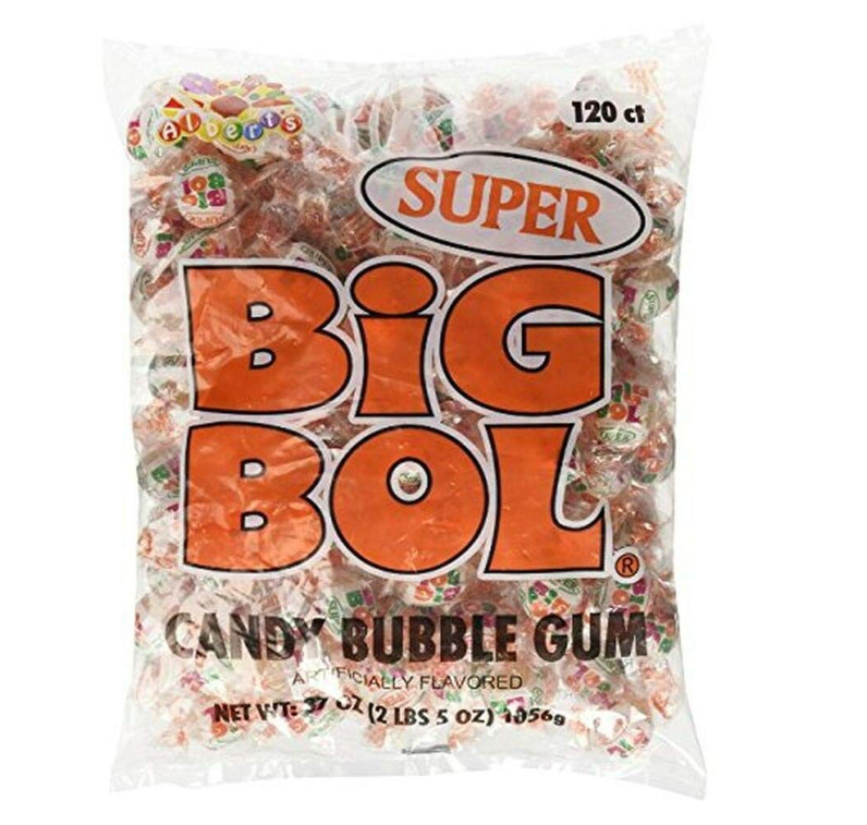 Albert's Super Size Big Bol Candy Bubble Gum 120 Ct