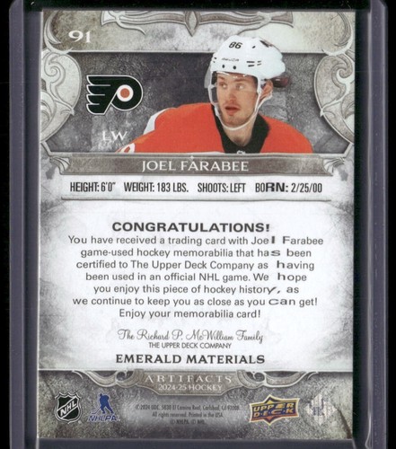 24/25 2024-25 UD ARTIFACTS HOCKEY -EMERALD & ORANGE *U PICK FROM LIST* - Picture 33 of 87