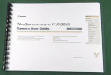 Canon ELPH 360 HS / IXUS 285 Instruction Manual: Full Color & Protective Covers!