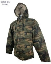Bass Creek Outfitters Men Canvas Thermal Sherpa Lined Duck Coat Winter Jacket