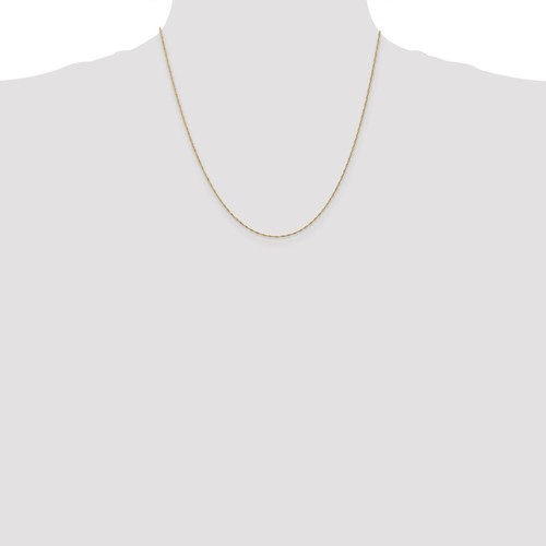 Real 14K Yellow Gold 1mm Singapore Chain; 20 inch; Women & Men - Picture 2 of 7
