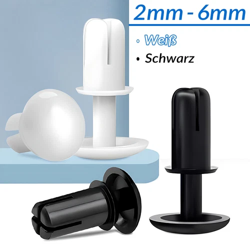 Befestigungsclips Spreiznieten 2 /3 /4 /5 /6 mm Kunststoff Schnappnieten Nieten