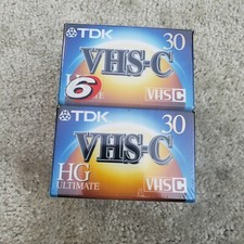 TDK VHS-C HG Ultimate TC-30HG Camcorder Videotape 30 Minute Pack of 6