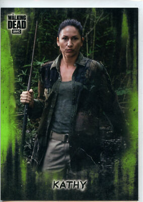 2018 Topps Walking Dead Hunters and Hunted GREEN Parallel #72 Kathy #22/25