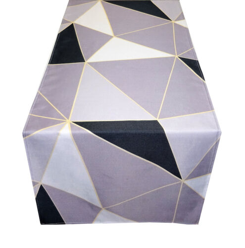 Mantel corredor de mesa moderno gris negro tela abstracta primavera  - Imagen 1 de 1