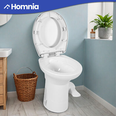 RV Portable Toilet Gravity Pedal Flush Enamel Bowl High Profile Travel Indoor