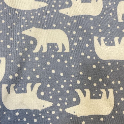 Hanna Andersson Pajamas Top Size 10 Organic Cotton Blue Polar Bear Knit Snug Fit - Picture 2 of 6
