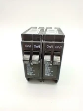 (LOT OF 2)EATON BD1515 BD 2-15 AMP SINGLE POLE TANDEM CTL BREAKER