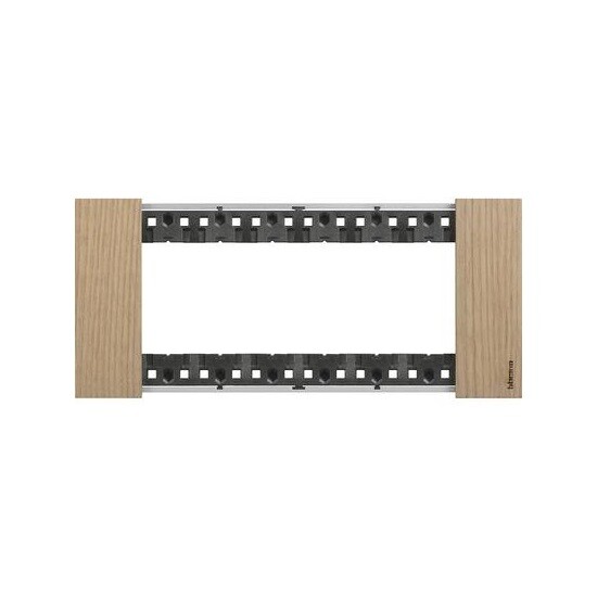 BTICINO KA4806LM PLACCA LIVING NOW 6 MODULI - ROVERE - LEGNO