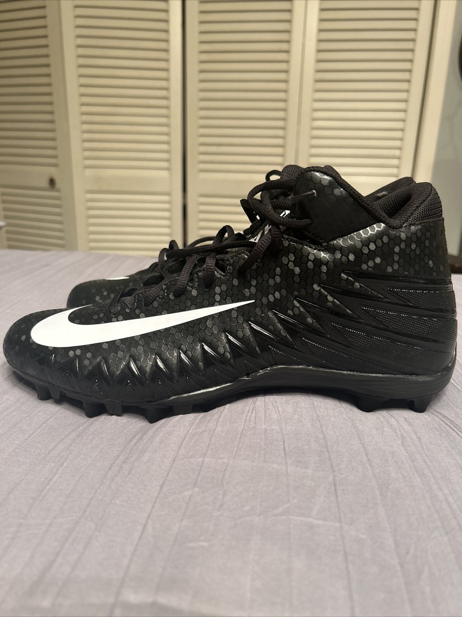 NEW Nike Alpha Menace Black White Football Cleats Mens Sz 13  display picture 1