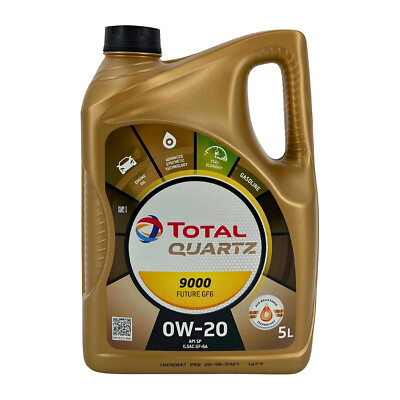 TOTAL Quartz 9000 Future GF6 SAE 0W-20 Motorenöl API SP, ILSAC GF-6A, 5 Liter