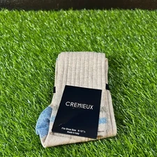 Cremieux Dress Socks Ribbed Made in Italy Italian Linen Yarn Shoe Size 6-12½