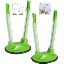 2pcs Baggy Rack Plastic Food Prep Bag Zip Lock Bag Holder Stand Freezer Bag Home