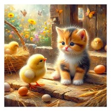 AMORARS Cat Diamond Art Kits for Adults, 5D 12X12 Inches, Multicolour