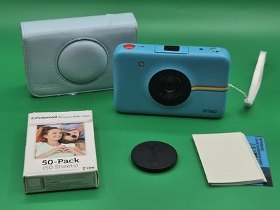 Polaroid Snap Camera Blue /w Zink Paper (60 Sheets) Powers On - For Parts Read