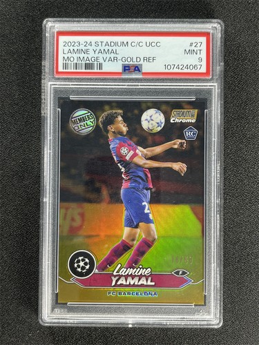 2023-24 Topps Stadium Club Lamine Yamal RC Members Only Gold Variation /50 PSA 9