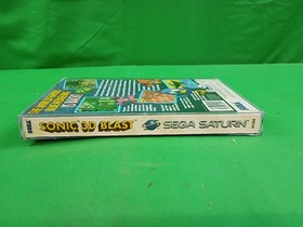 Sonic 3D Blast (Sega Saturn, 1996) Complete CIB Manual & Reg Card - Broken Hinge