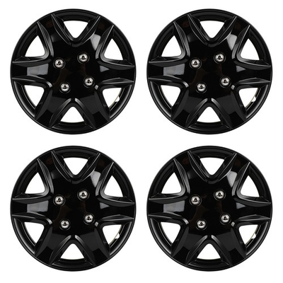 #ad 4x Black 13quot; Wheel Hub Caps For R13 Tires Snap On Wheel Rim Covers WJ 5049 BL 13 $25.31