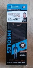COPPER FIT: Balance Orthotic Insoles Size XL Women's 13.5-15 Men's 12.5-14 New 