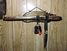 Hand Made Native American Style Tribal Fire Medicine Flute  F 