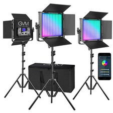 GVM RGB Video Lights with APP Control, 50W Full Color Studio Video Lighting K...