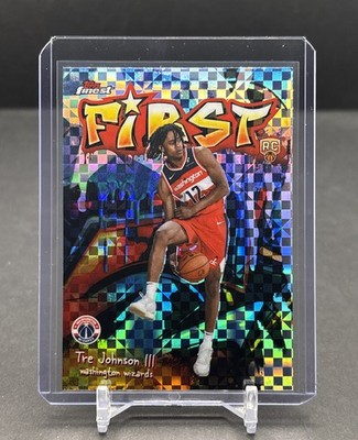 2025-26 TOPPS FINEST NBA #F-6 Tre Johnson III Wizards RC First X-Fractor