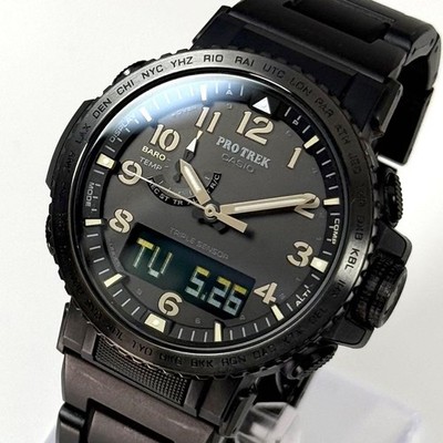 Casio PRW50FC1JF Pro Trek Watch Resin SS Black 47.2mm Sapphire Glass