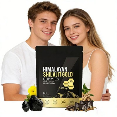 Shilajit 60 New Premium Himalayan Supplement, Micronutrient Shilajit Gummies,
