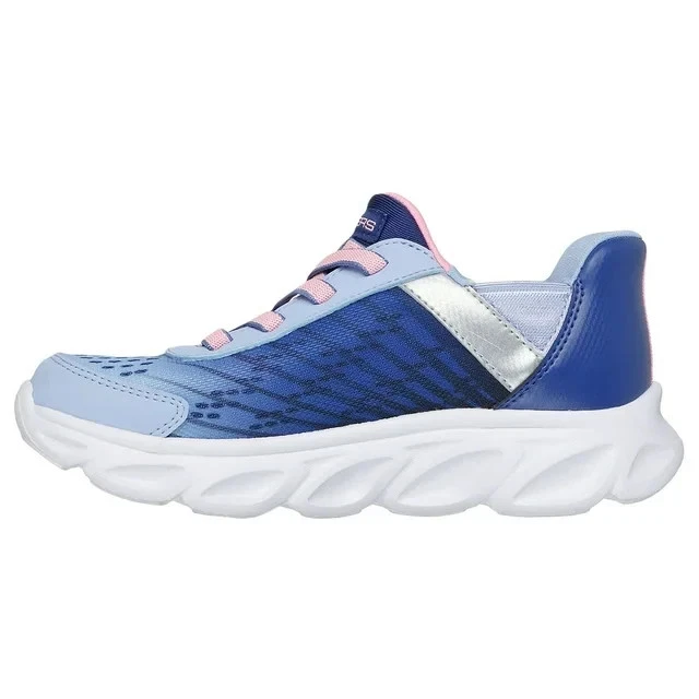Zapatilla deportiva Skechers para niñas manos libres ajuste rápido deslizamiento flexible talla 12 azul Foto 3 de 4