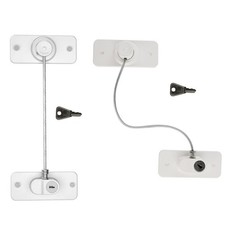 2 Pack Refrigerator Freezer Door Lock Strong Adhesive Child Safety with Keys