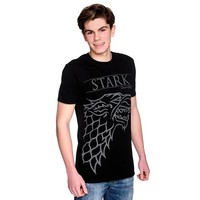 Game Of Thrones - Schattenwolf House Stark T-Shirt Schwarz - GrößE S WäHlbar