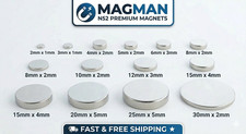 N52 Neodymium Disc Fasteners  Small to Large Round Rare Earth  2mm To 30mm UK